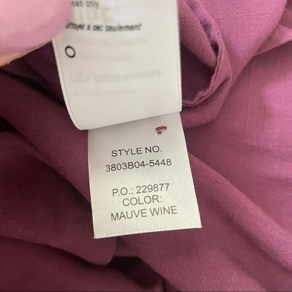 PAIGE Arabeth Cold-Shoulder Silk Blouse Purple Small - Picture 8 of 8